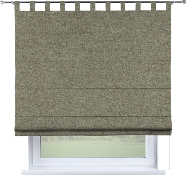 Римская штора на петлях «Кортин», ткань лён блэкаут, шампань