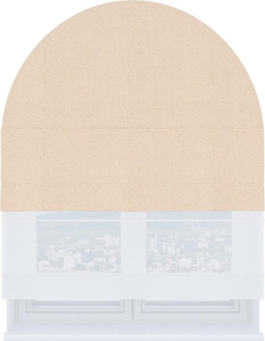 Римская штора «Кортин» день-ночь для арочного проёма, ткань блэкаут с блеском розовая пудра