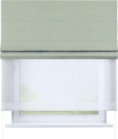 Римская штора «Кортин» день-ночь, ткань блэкаут однотонный, светло-серый