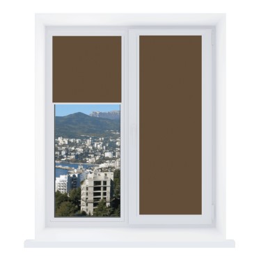 Рулонная штора Уни 2 Натали ВО коричневый 11