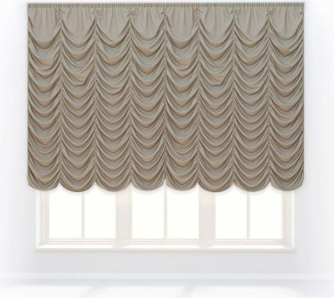 Французская штора «Кортин», вельвет бежевый