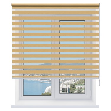 Рулонная штора День-ночь Wood бежевый