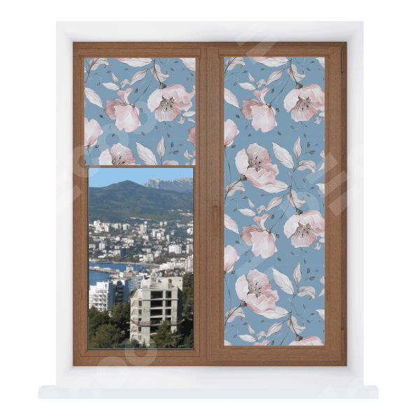 Рулонная штора Уни 2 с принтом Розовая лагуна