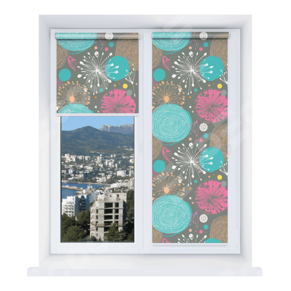 Рулонная штора Мини с принтом Милый гранж