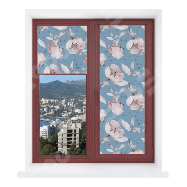 Рулонная штора Уни 2 с принтом Розовая лагуна