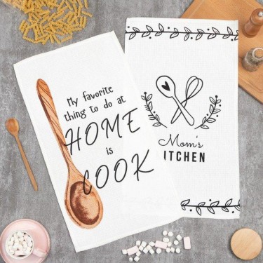 Набор кухонных полотенец Доляна Home cook, 35х60 см -2 шт, 100% хл, вафля 160 г/м2