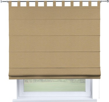 Римская штора на петлях «Кортин», ткань лён димаут, тёмно-бежевый