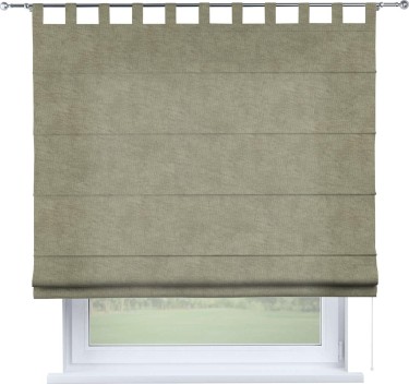 Римская штора «Кортин», канвас капучино, на петлях