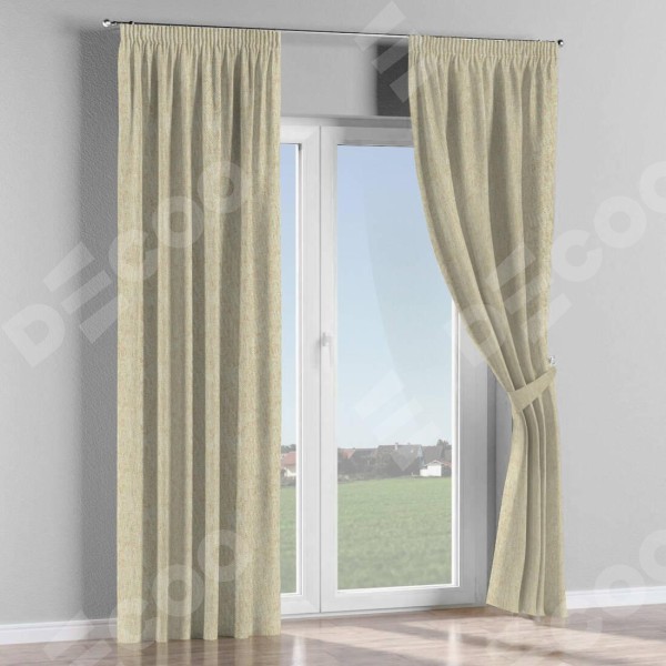 Комплект штор на тесьме «Карандаш», стиф димаут светло-бежевый