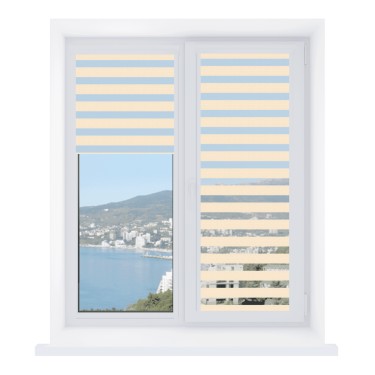 Рулонная штора День-ночь Уни 2 Savana бежевый, размеры от 20 до 120 см