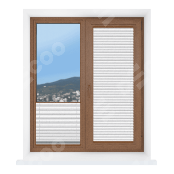 Штора плиссе ткань Краш FR белый