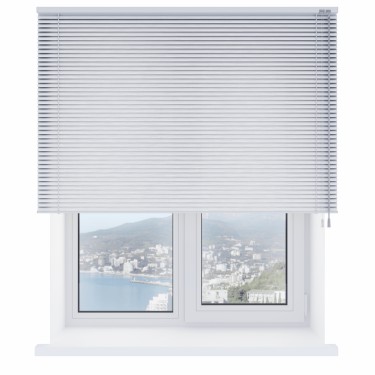 Горизонтальные жалюзи 901 серебряные (глянец)