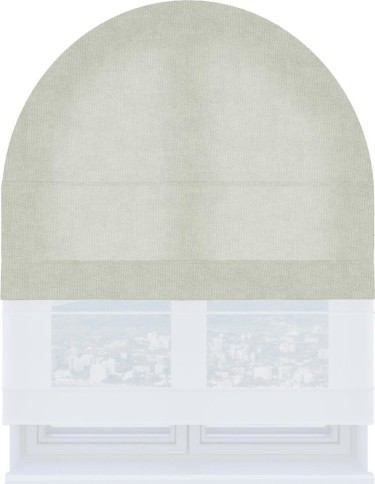 Римская штора «Кортин», канвас светло-серый, день-ночь для арочного проёма