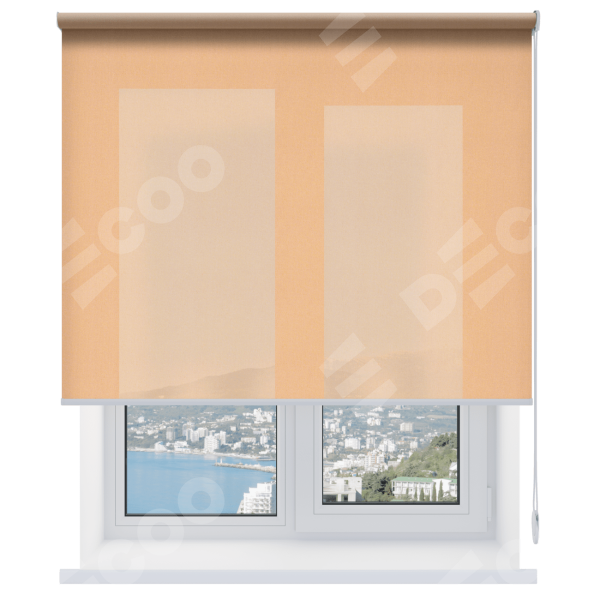 Рулонная штора Фокус 04, цвет персиковый однотонный, размер от 40 см