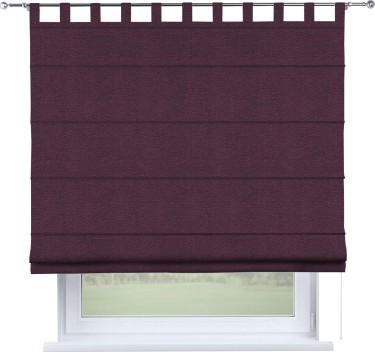 Римская штора на петлях «Кортин», ткань лён димаут, фиолетовый