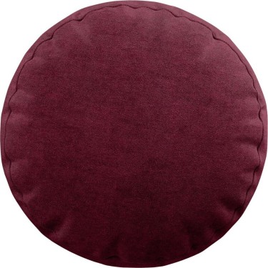 Подушка круглая Cortin вельвет бордовый
