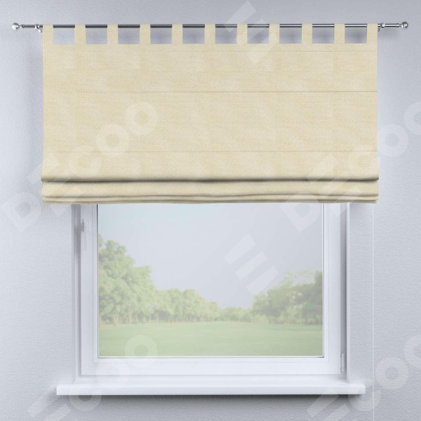 Римская штора на петлях «Кортин», ткань лён димаут, бежевый