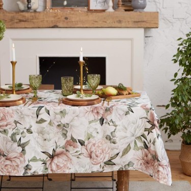 Скатерть "Этель" Пионы 149х180см, 100% хл, саржа 190 г/м2
