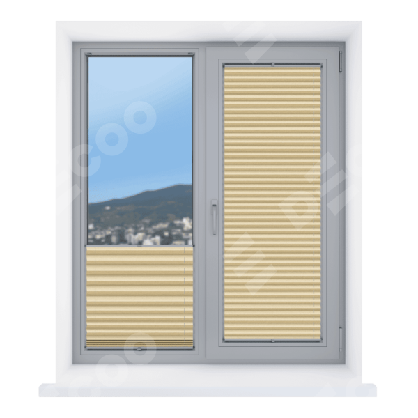 Штора плиссе ткань Жемчуг бежевый