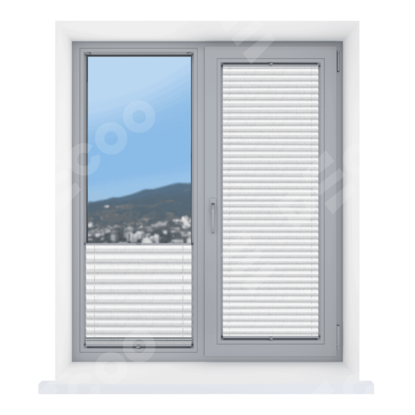 Штора плиссе ткань Краш FR белый