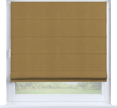 Римская штора «Кортин» на створку, ткань вельвет горчица