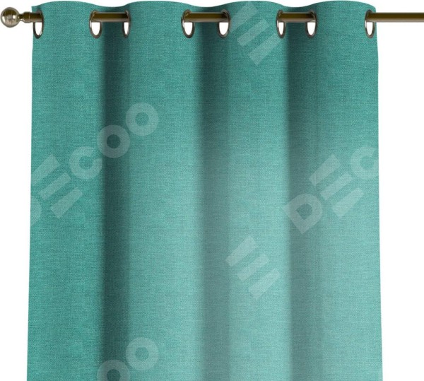 Комплект штор на люверсах лён изумрудный