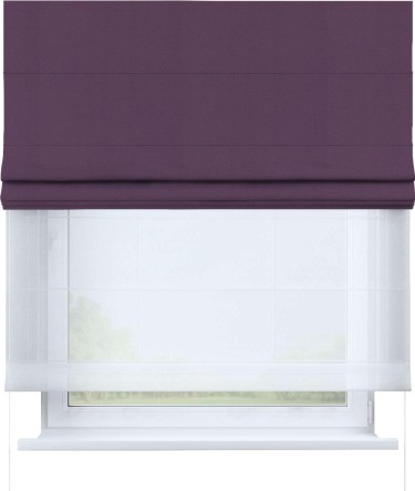 Римская штора «Кортин» день-ночь, ткань блэкаут однотонный, фуксия