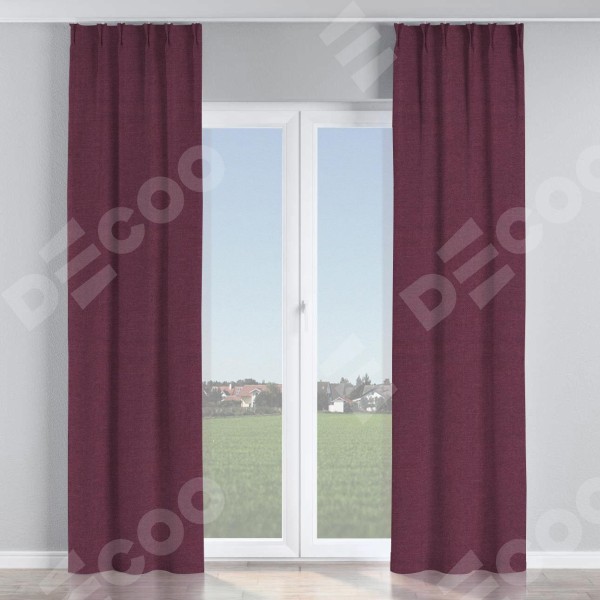Комплект штор на тесьме «Кустик», лён фиолетовый