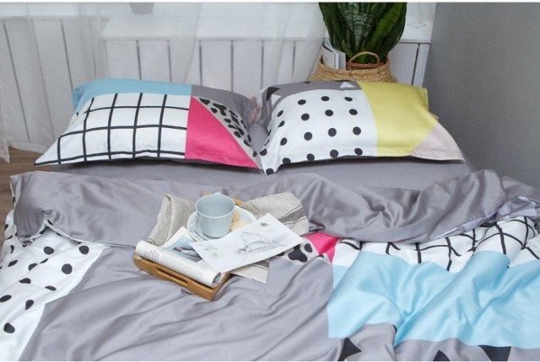 Постельное белье «Этель» 2 сп Abstractio 175*215 см, 200*215 см, 50*70+3 см - 2 шт