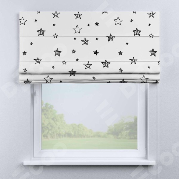 Римская штора «Кортин» для проема «Звёзды»