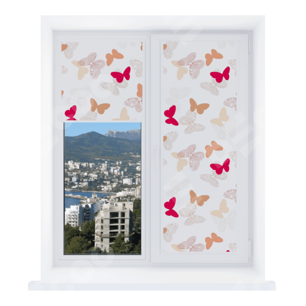 Рулонная штора Уни 2 Бабочки 03