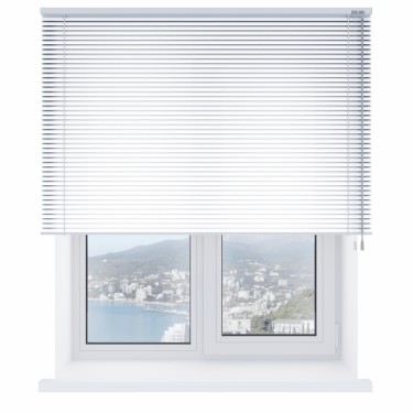 Горизонтальные жалюзи 1003, цвет белый, 25 мм  (18мкм)