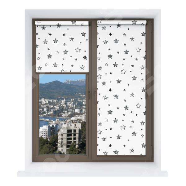 Рулонная штора Мини с принтом Звезды