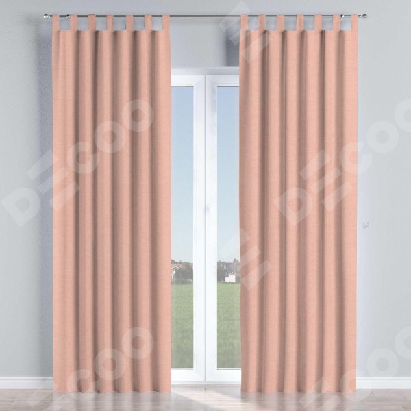 Комплект штор на петлях лён розовый
