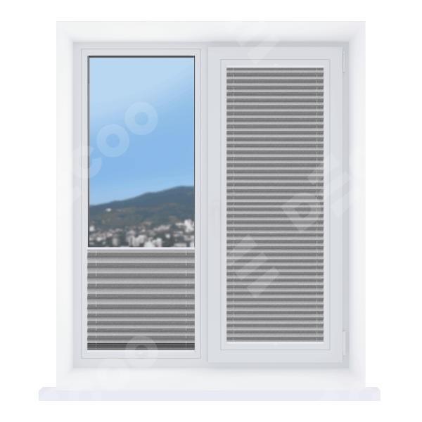 Штора плиссе ткань Виват стальной