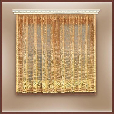 Тюль кухонная на шторной ленте 235х160 см ,цв.беж.с,, арт.р.С905