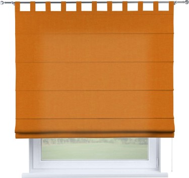 Римская штора «Кортин», канвас оранжевый, на петлях