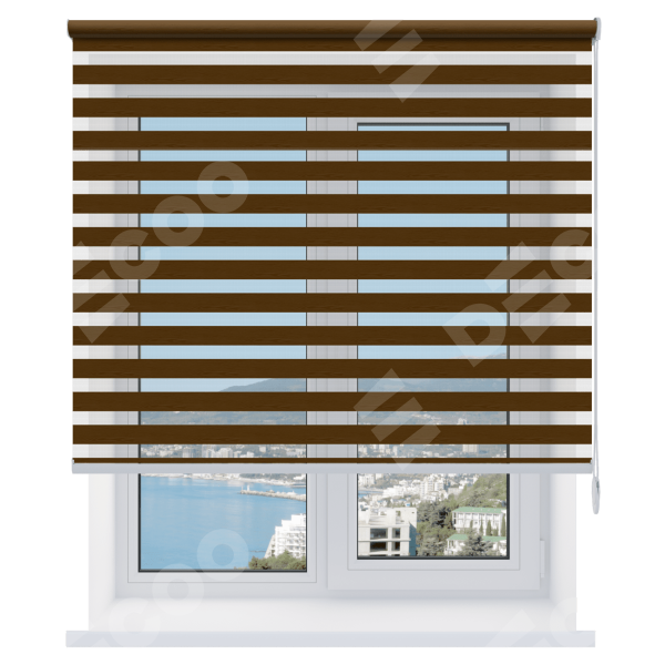 Рулонная штора День-ночь Wood венге