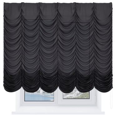 Французская штора «Cortin», лён тёмно-коричневый