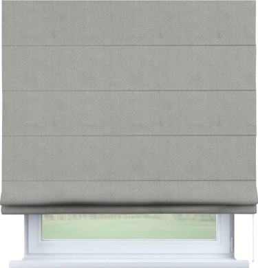 Римская штора «Кортин» для проема, ткань блэкаут с блеском тёмно-серый