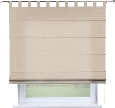 Римская штора «Кортин», канвас кофе с молоком, на петлях