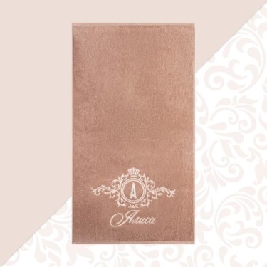 Полотенце именное махровое "Этель" Алиса 50х90см, 100% хлопок, 420гр/м2