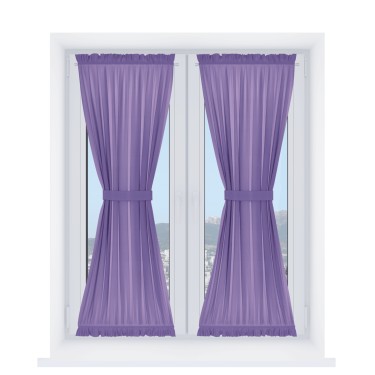 Штора песочные часы «Кортин», ткань блэкаут однотонный сиреневый