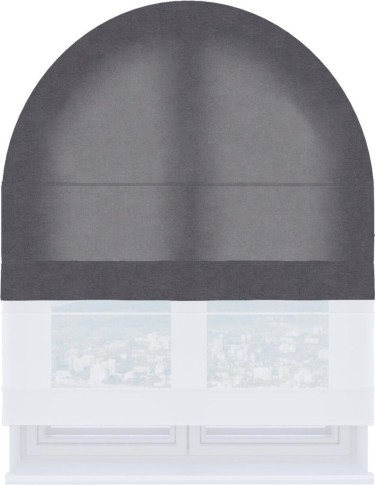 Римская штора «Кортин», канвас лавандовый, день-ночь для арочного проёма