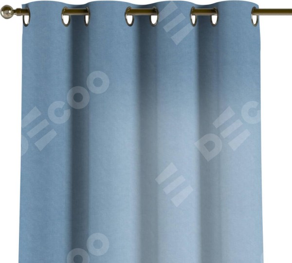 Комплект штор канвас голубой, на люверсах