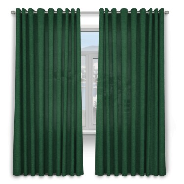 Шторы на люверсах лён серо-зеленый