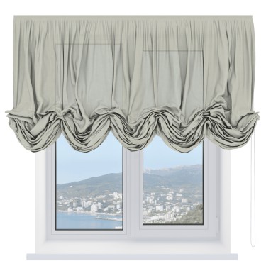 Австрийская штора «Cortin», лён топлёное молоко