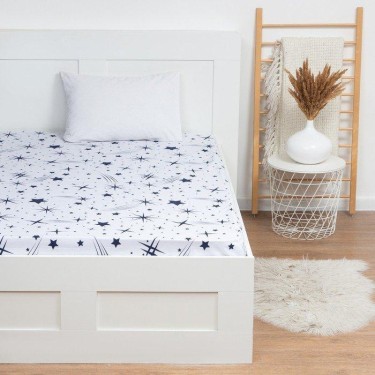 Простыня LoveLife «Звёзды» 150х220 см, 100% хлопок, поплин, 125 г/м²