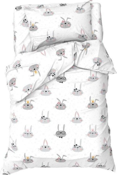 Постельное бельё Этель 1,5 сп "Funny rabbits", 143х215 см, 150х214 см, 50х70 см -1 шт, 100 % хлопок, бязь