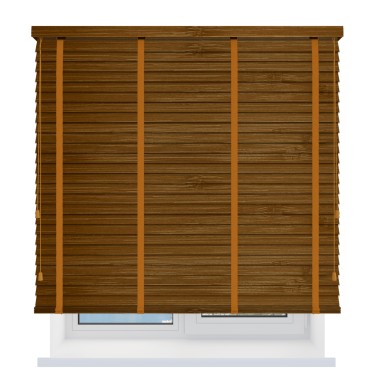 Бамбуковые жалюзи с тесьмой 50 мм. вишня